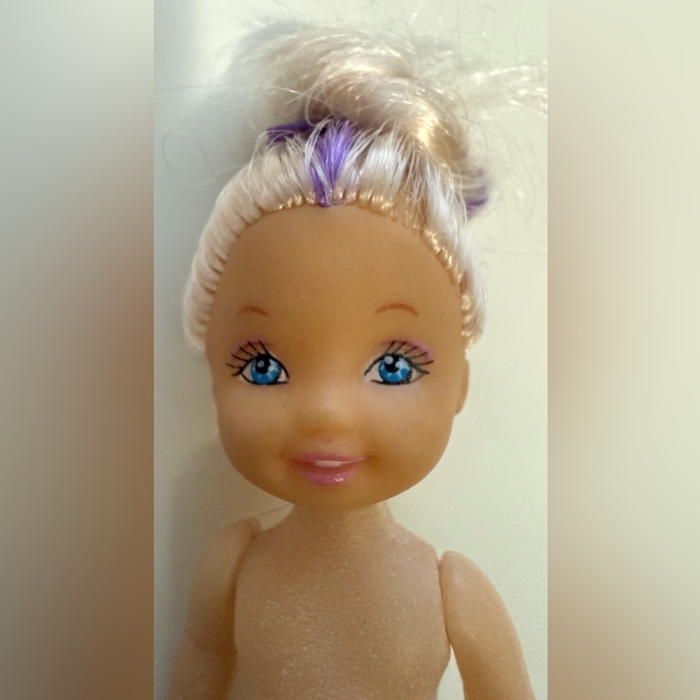 Baby Kelly Doll Blonde hair with Purple Highlights